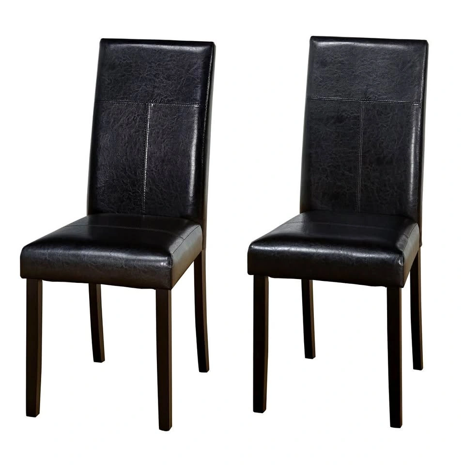 Faux Leather Upholstered Dining Chairs (Set of 2)