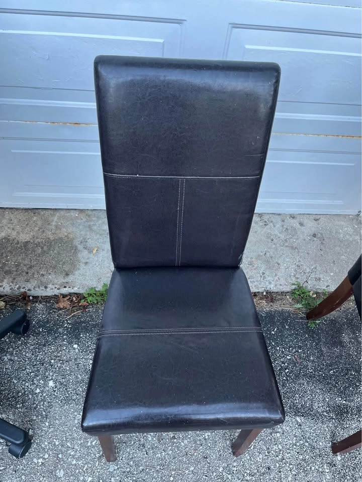 Faux Leather Upholstered Dining Chairs (Set of 2) - photo 4