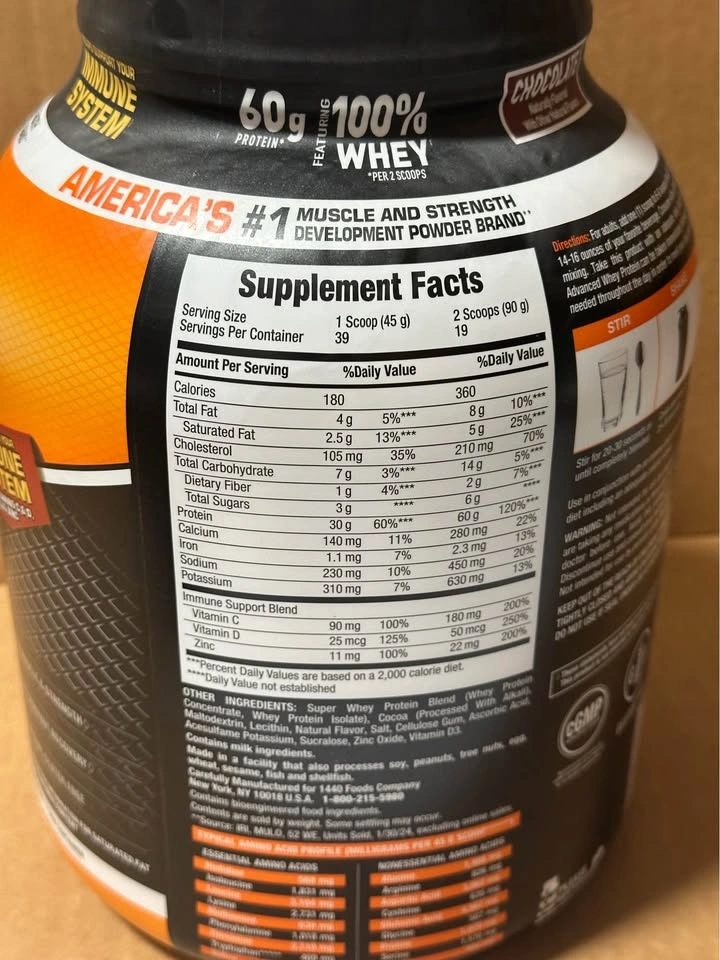 Body Fortress Super Advanced Whey Protein — Chocolate, 3.9 lb - photo 4