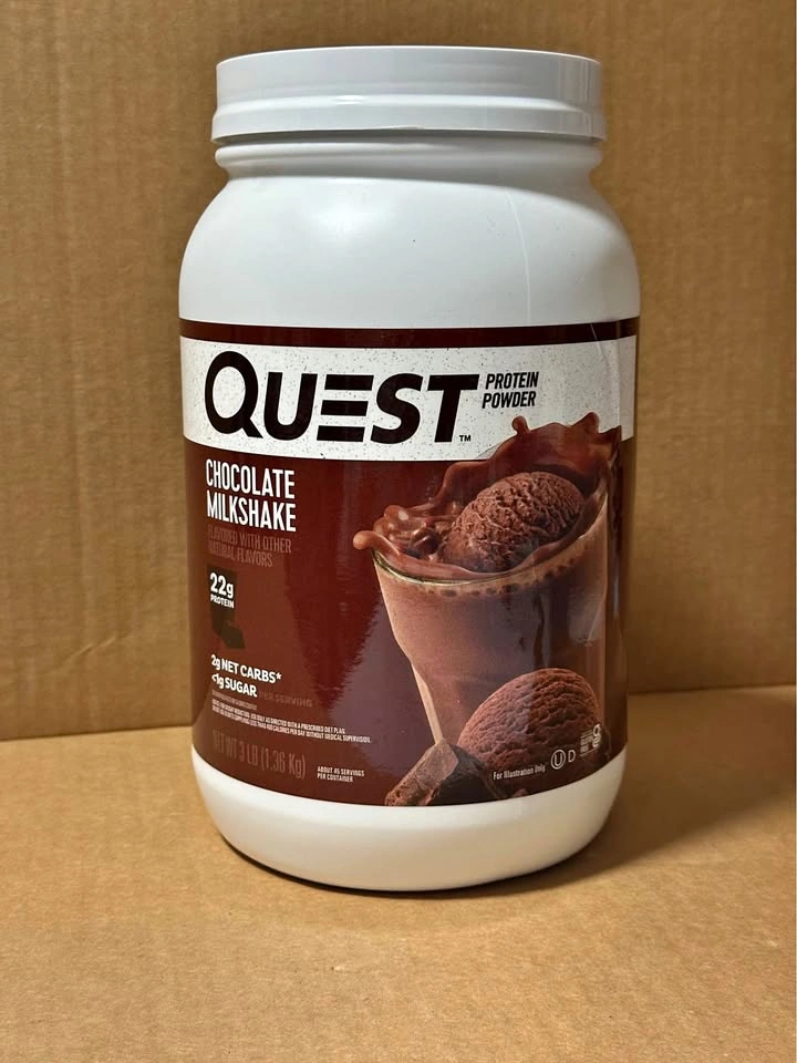 Quest Protein Powder — Chocolate Milkshake, 3 lb (45 Servings)
