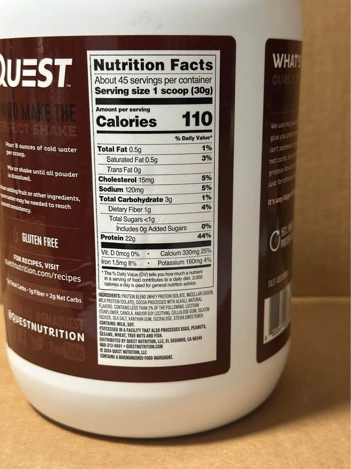 Quest Protein Powder — Chocolate Milkshake, 3 lb (45 Servings) - photo 4