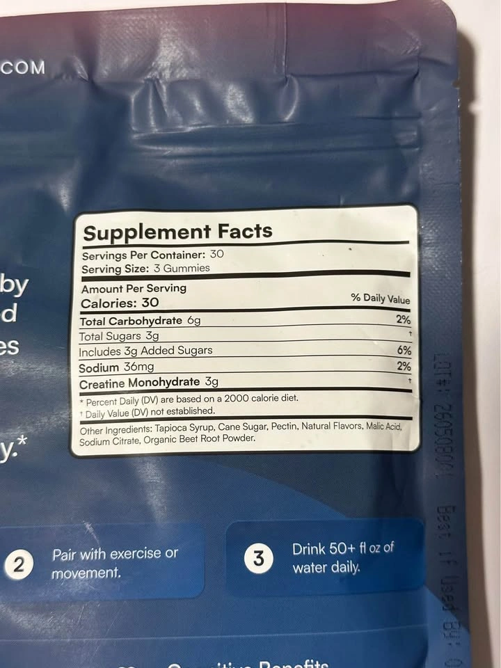 OMNI Creatine Monohydrate Gummies — Watermelon, 30 Servings, Sea - photo 5