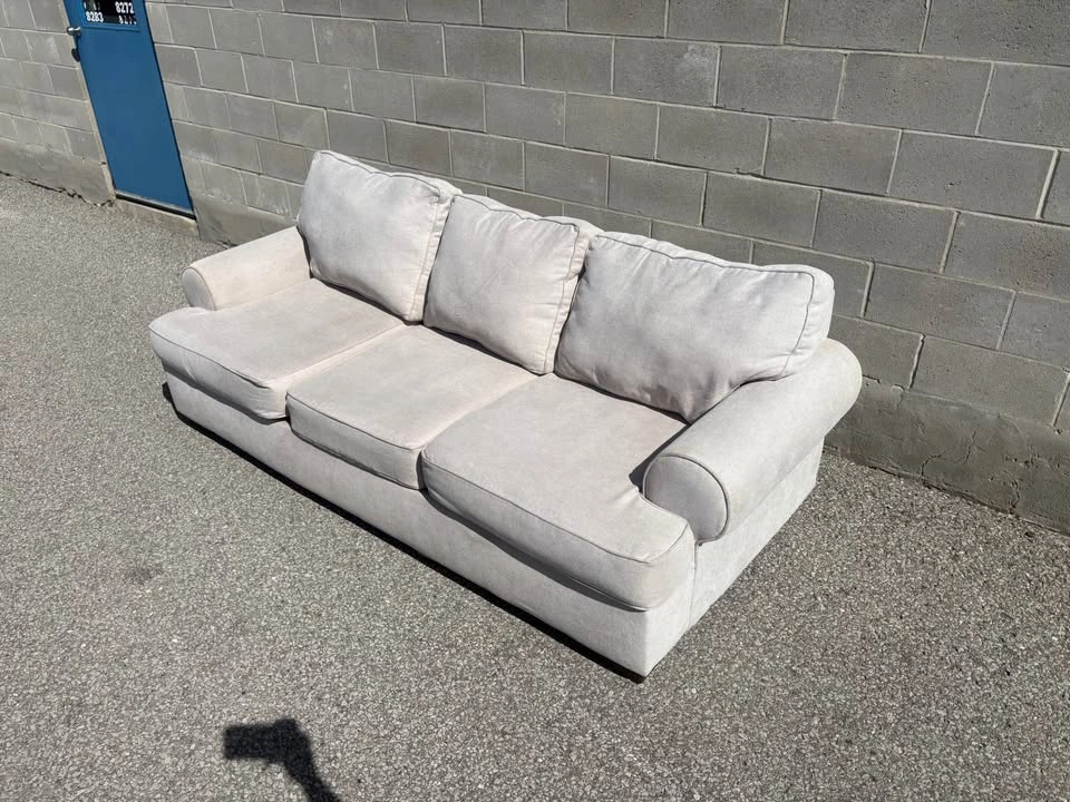 Cream Large 3 Seater Sofa - Delivery Available - photo 2