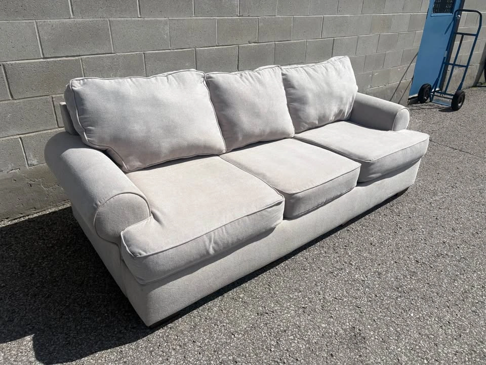 Cream Large 3 Seater Sofa - Delivery Available - photo 3