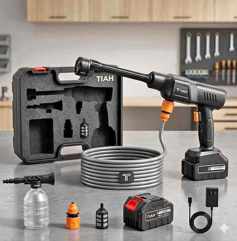 Cordless Pressure Washer 990PSI with Battery and Case