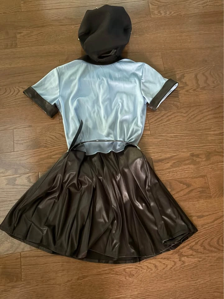 Halloween police officer girls dress costume large - photo 2