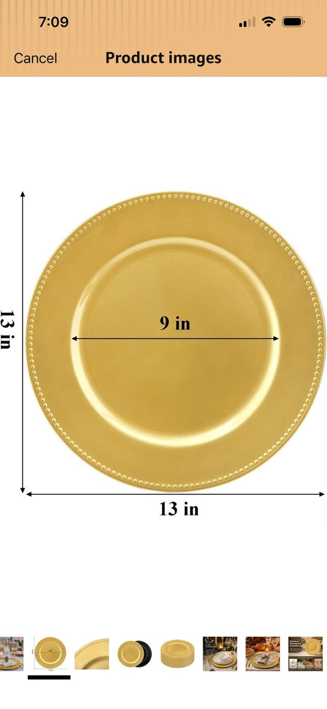 Gold Charger Plates - photo 3