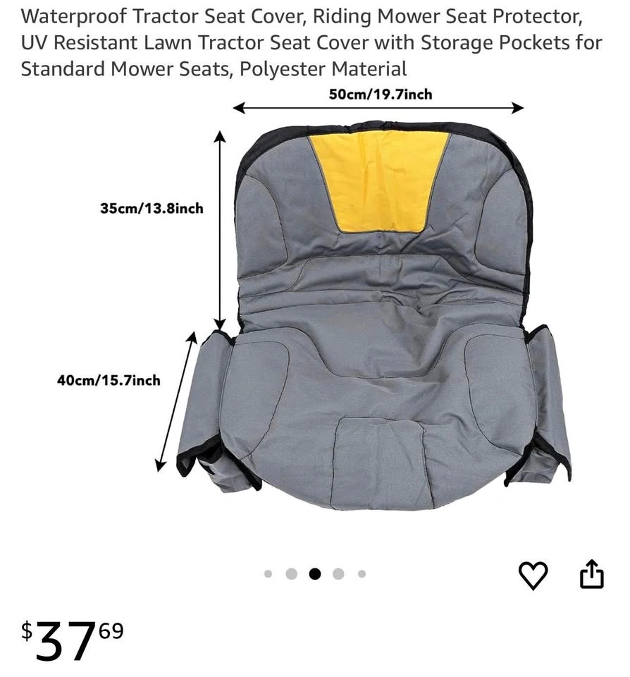 Waterproof Tractor Seat Cover with Storage Pockets