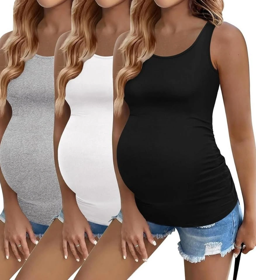 Ekouaer 3 Pack Women Maternity Tank Tops S - photo 2