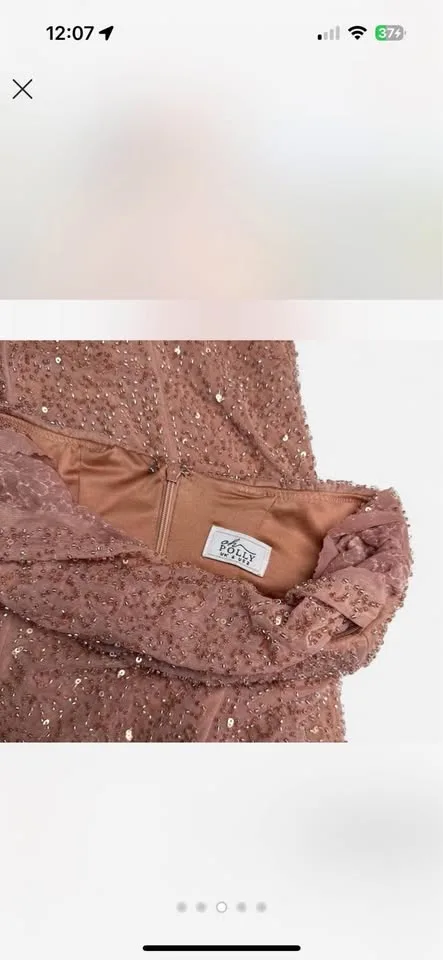 Oh Polly Sequin Midi Dress High Slit image indicator(3)