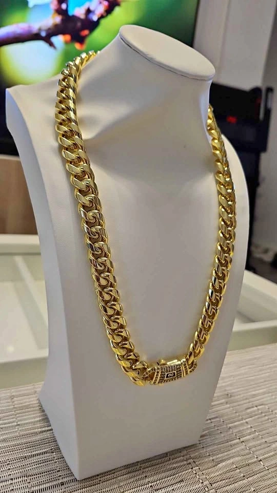 14K Gold Monaco Cuban yellow gold plated Link Chain - 231g