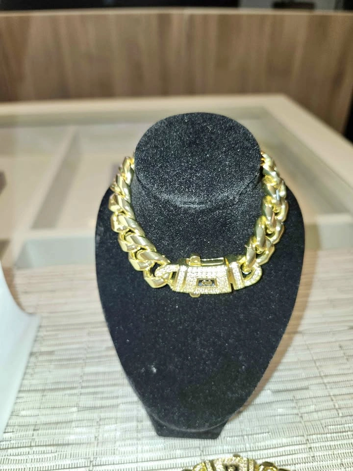 Gold Monaco Cuban 14k Yellow Gold Plated Link Bracelet