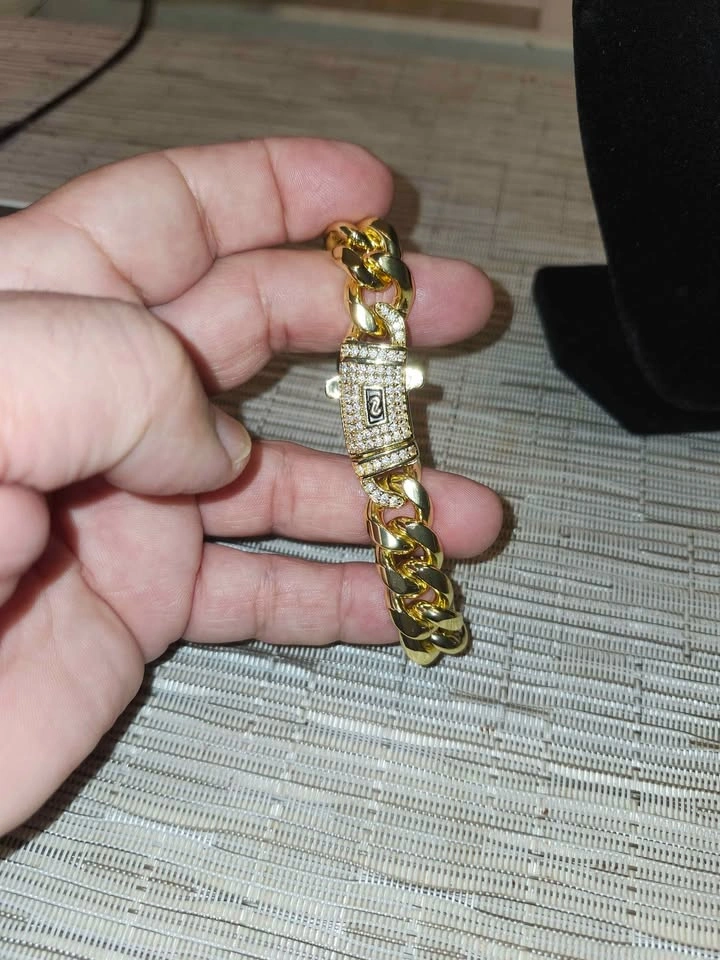 Gold Monaco Cuban 14k Yellow Gold Plated Link Bracelet - photo 3