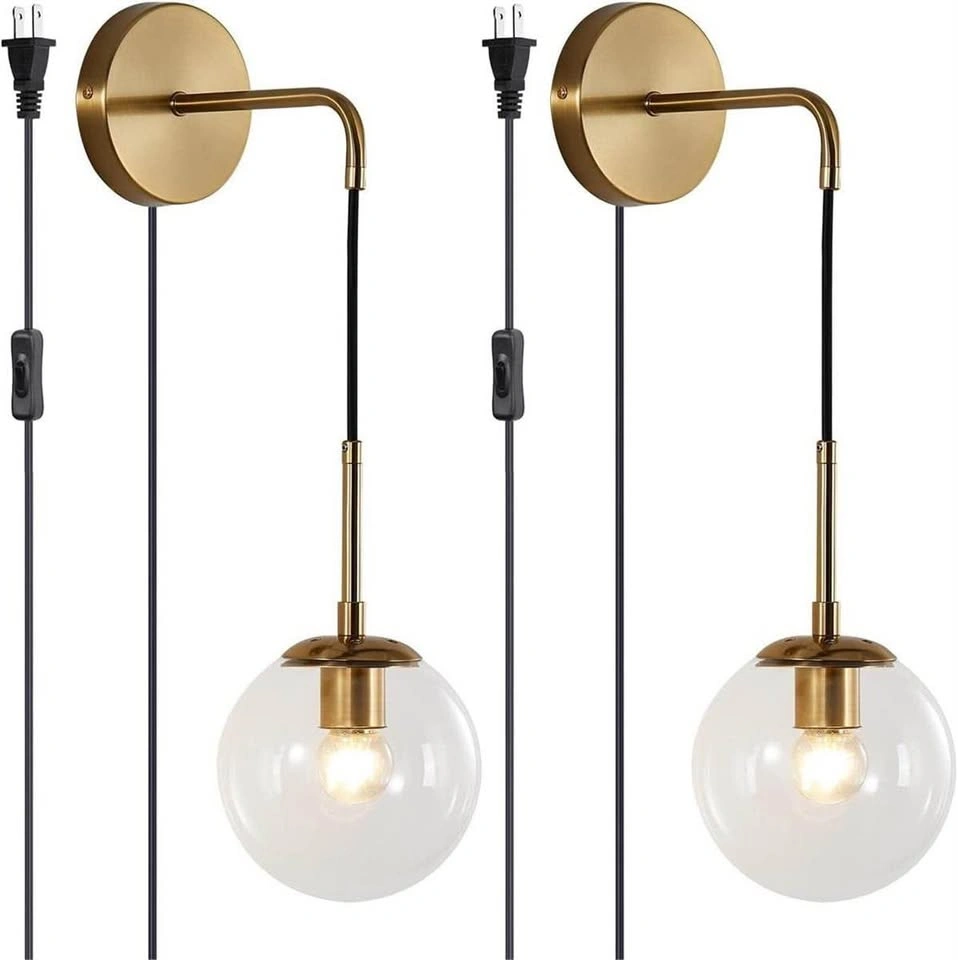 BOKT Post-Modern Gold Glass Ball Wall Lamp 2 Pack - photo 2