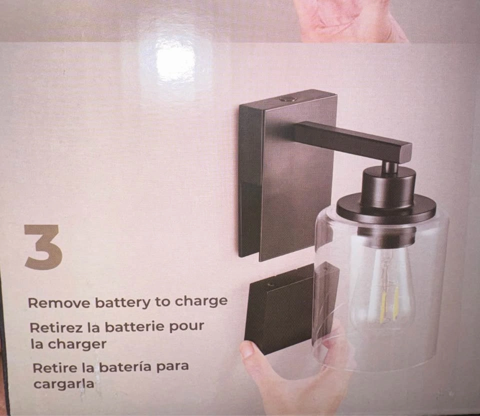 2-Pack Rechargeable Battery Wall Sconces (ITM. 1938095) - photo 3