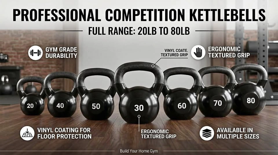 Vinyl Kettlebells 20lbs-80lbs - $2 per lb