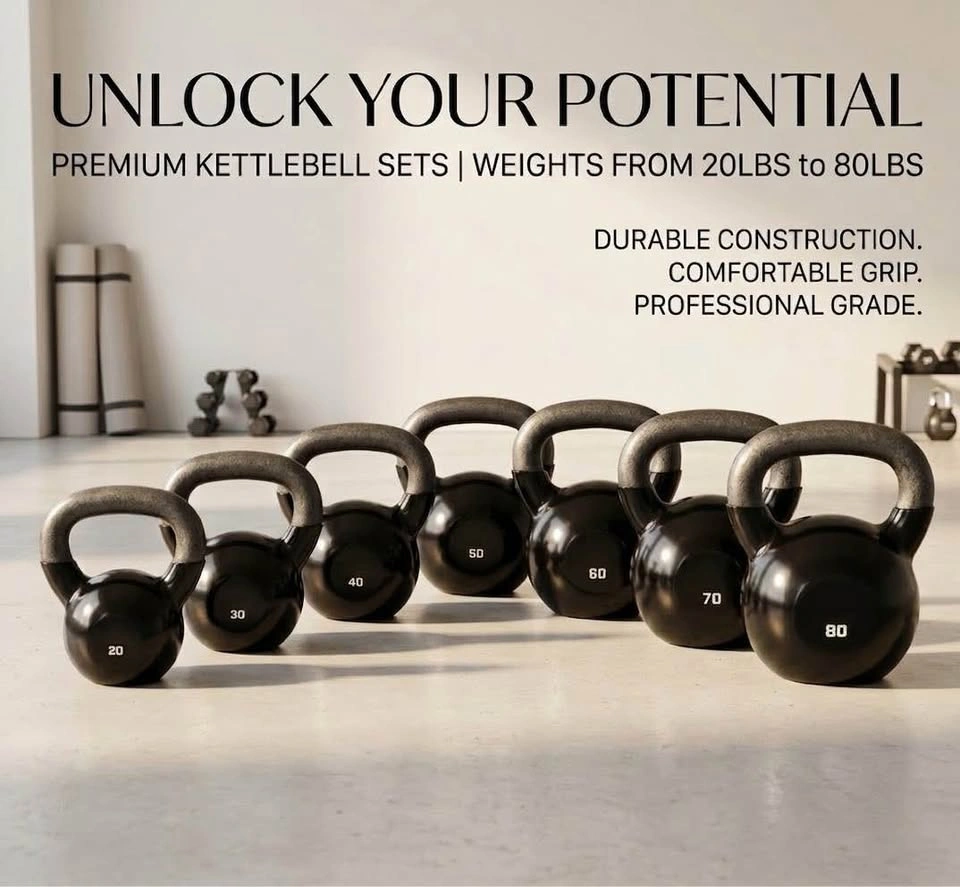 Vinyl Kettlebells 20lbs-80lbs - $2 per lb - photo 2
