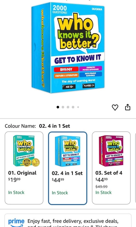 4-in-1 Educational Trivia Card Game Set by Quokka - photo 2