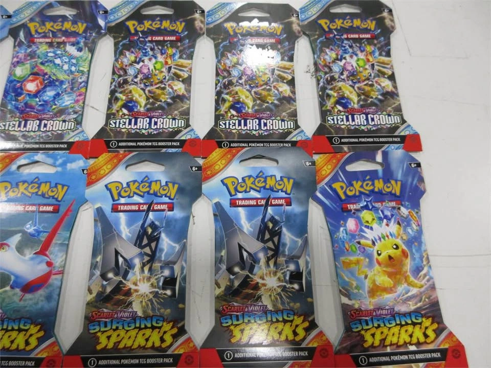 24 Pokemon Sleeved Packs - Stellar Crown, Surging Sparks - photo 4