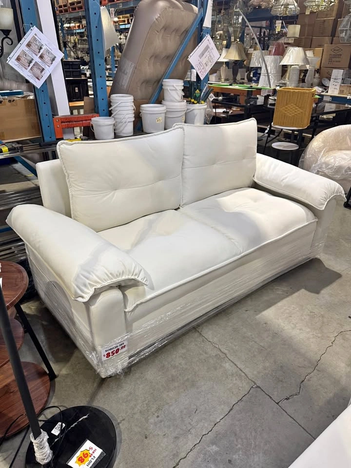 C5403 SOB036 Cream Sofa – Soft Tufted Modern Living Room Couch