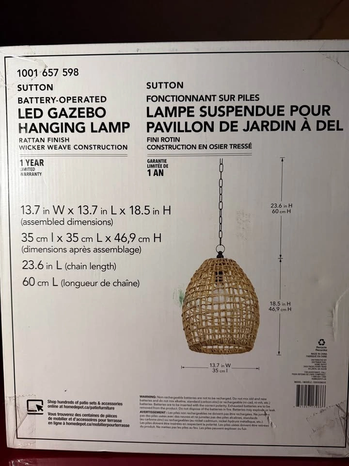 New Hampton battery operated lamp for outdoor - photo 2