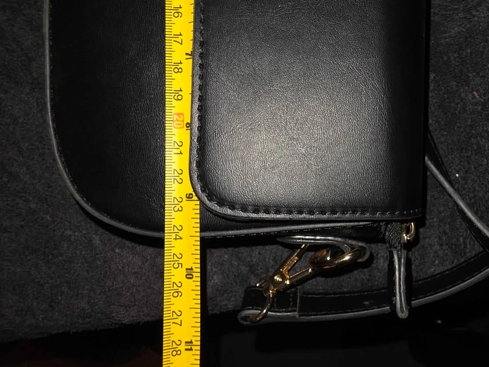 Black Crossbody Bag with Gold Hardware - photo 2