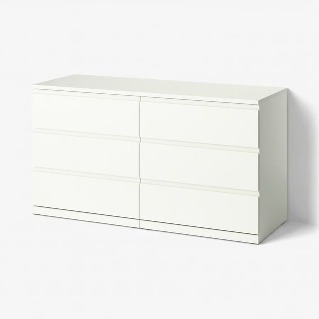 IKEA 6-Drawer Dresser White 140x48x75 cm