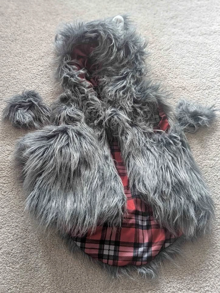 Kids Grey Faux Fur Wolf Costume size 2-3 yrs