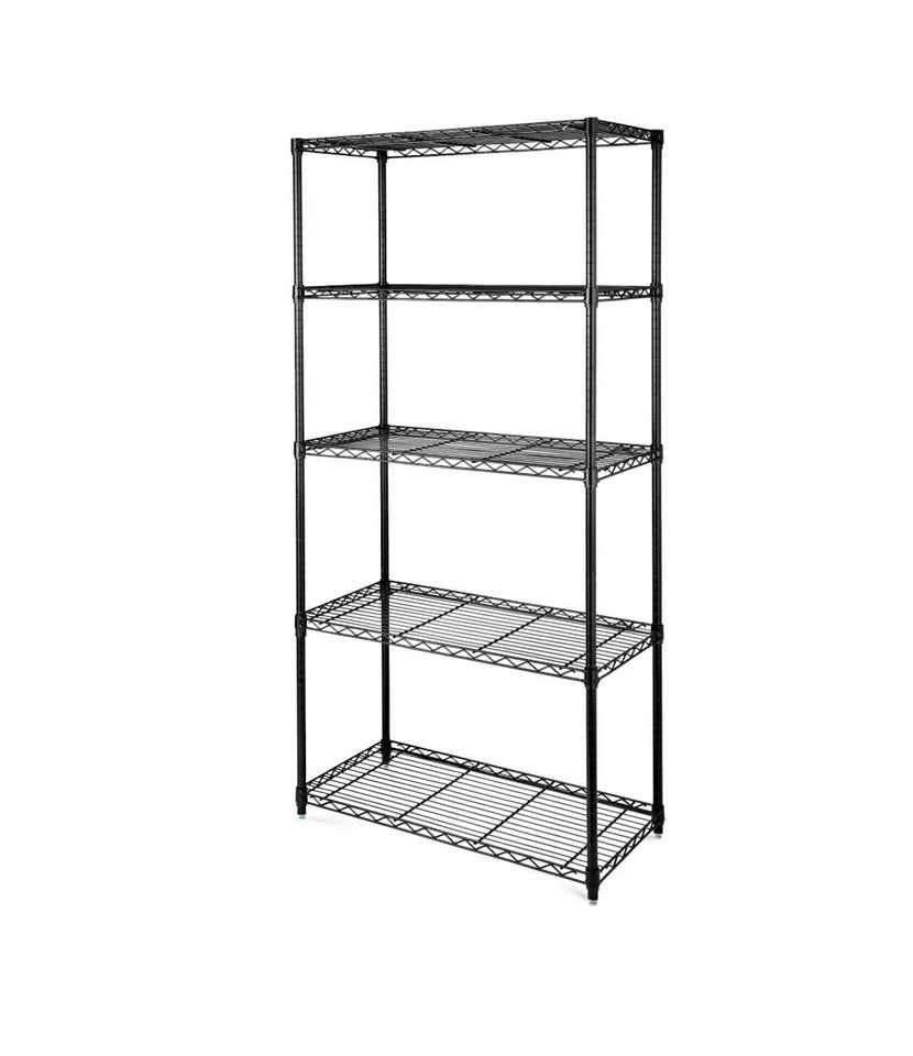 2 x 5 tier wired shelving black