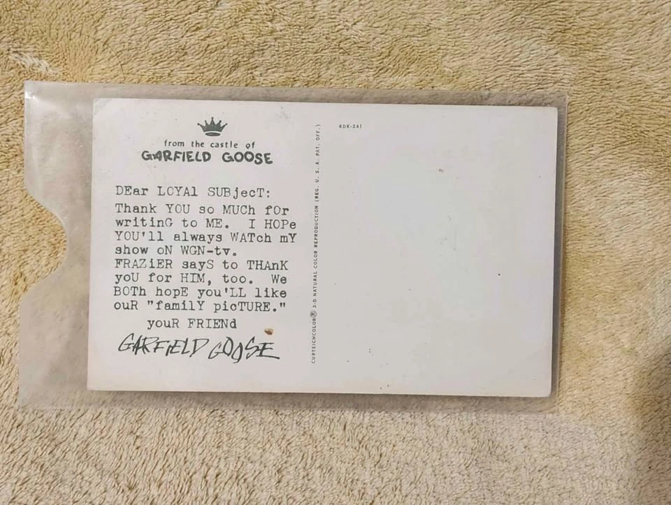 Garfield Goose Fan Mail Postcard - photo 2