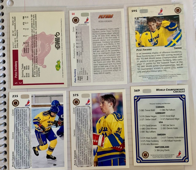 Peter Forsberg Hockey Card Collection - photo 2
