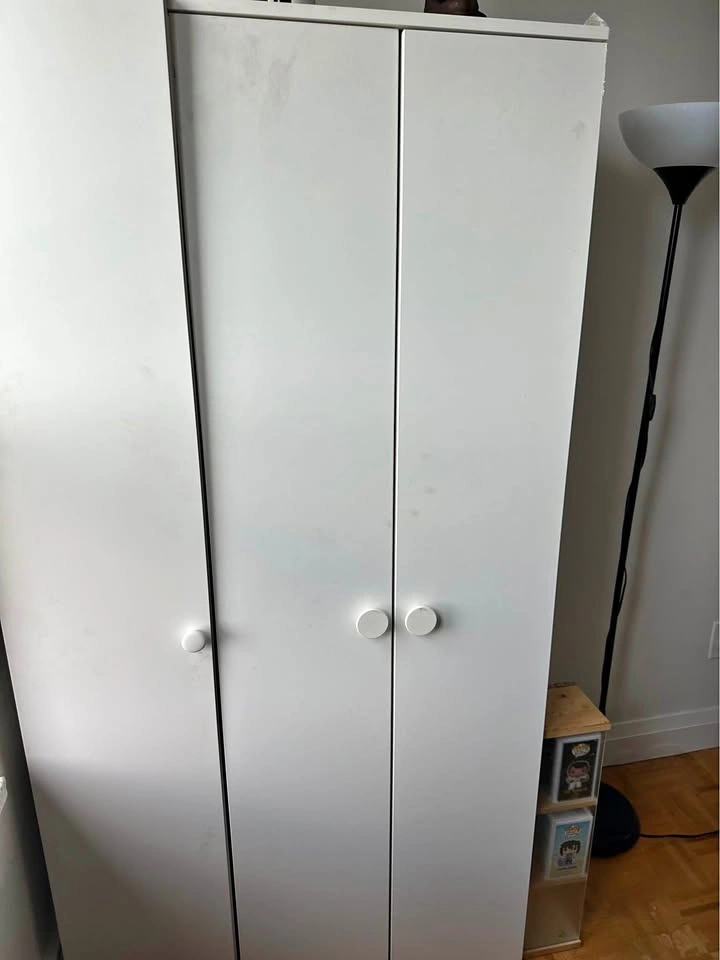 White Wardrobe + Single Cosmetic Cabinet