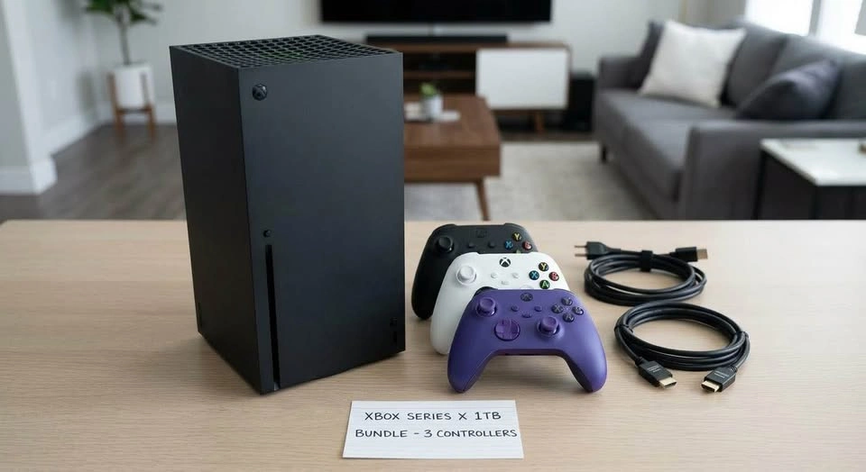 Xbox Series X (1TB) Ultimate Bundle: 3 Controllers & Games - photo 3