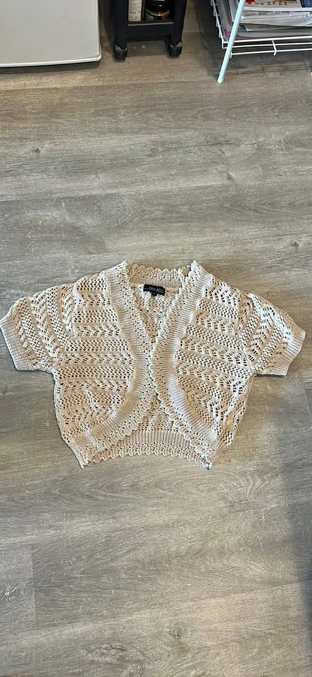 Anna Bella Crochet Knit Bolero Cardigan