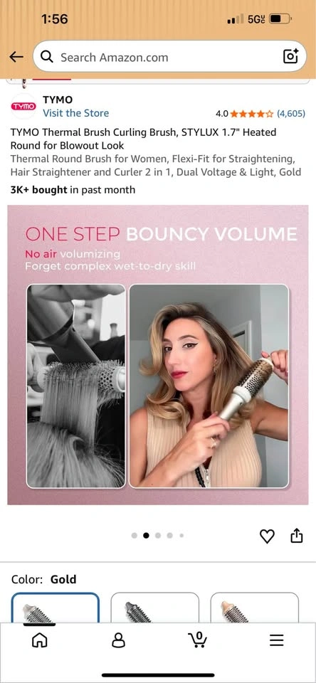TYMO Thermal Brush Curling Brush, STYLUX 1.7" Heated Round - photo 2