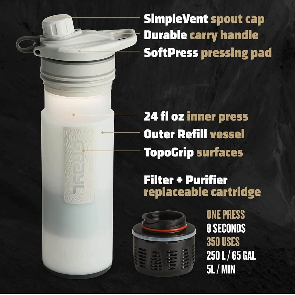 GRAYL GeoPress 24 oz Water Purifier & Filter Bottle - photo 3