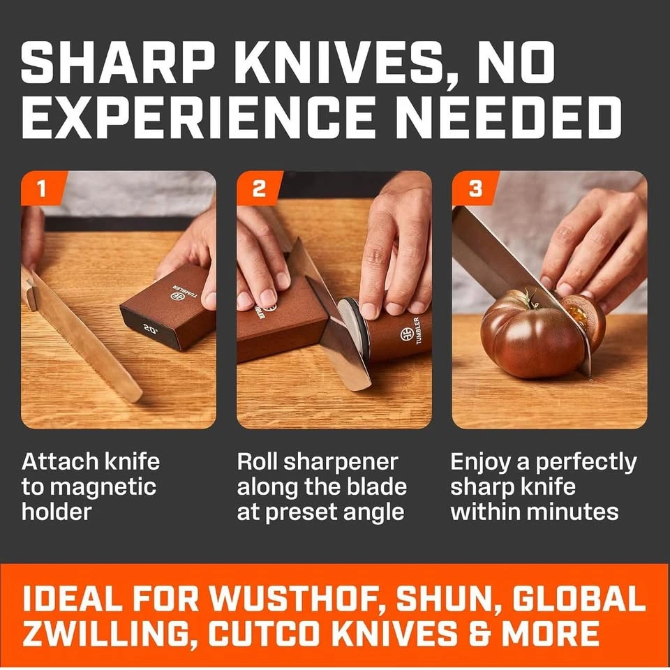 The Original Tumbler Rolling Knife Sharpener (Wood) - photo 3