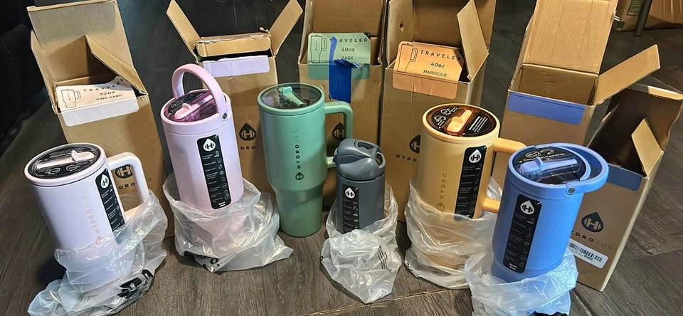 HydroJug 40oz, 32oz, 14oz, Insulated Tumbler with Handle & Straw