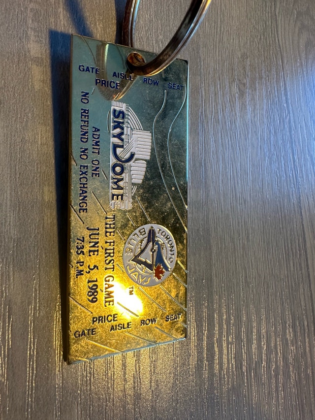 Toronto Blue Jays First Game at Skydome Keychain
