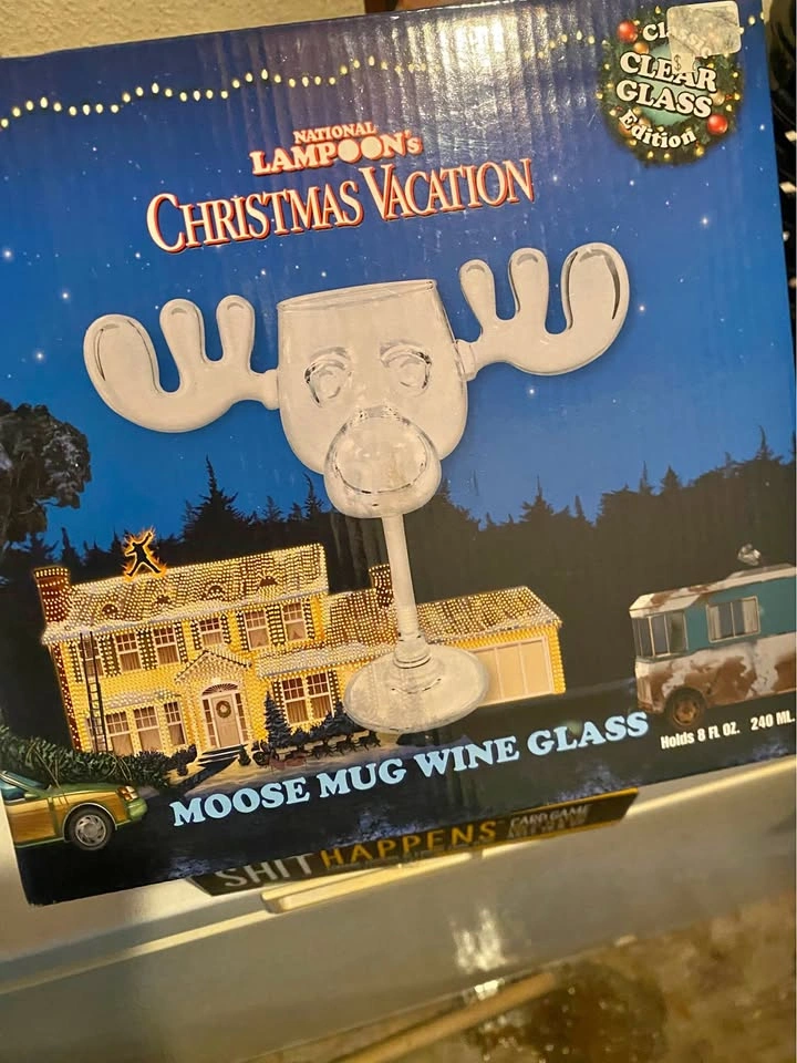 National Lampoon's Christmas Vacation Moose Mug Wine Glass