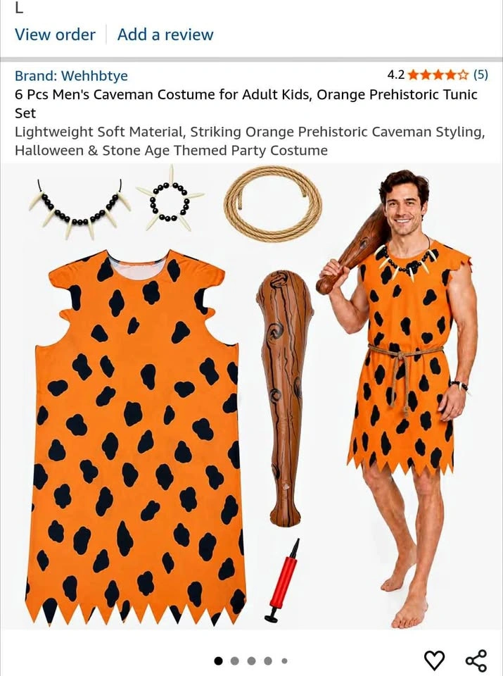 Fred Flintstone Costume - New