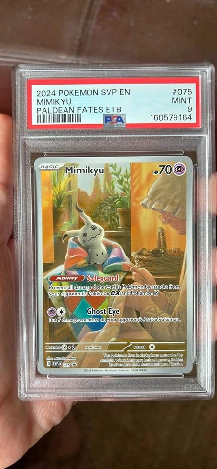PSA 9 Pokemon mimikyu paldean fate etb