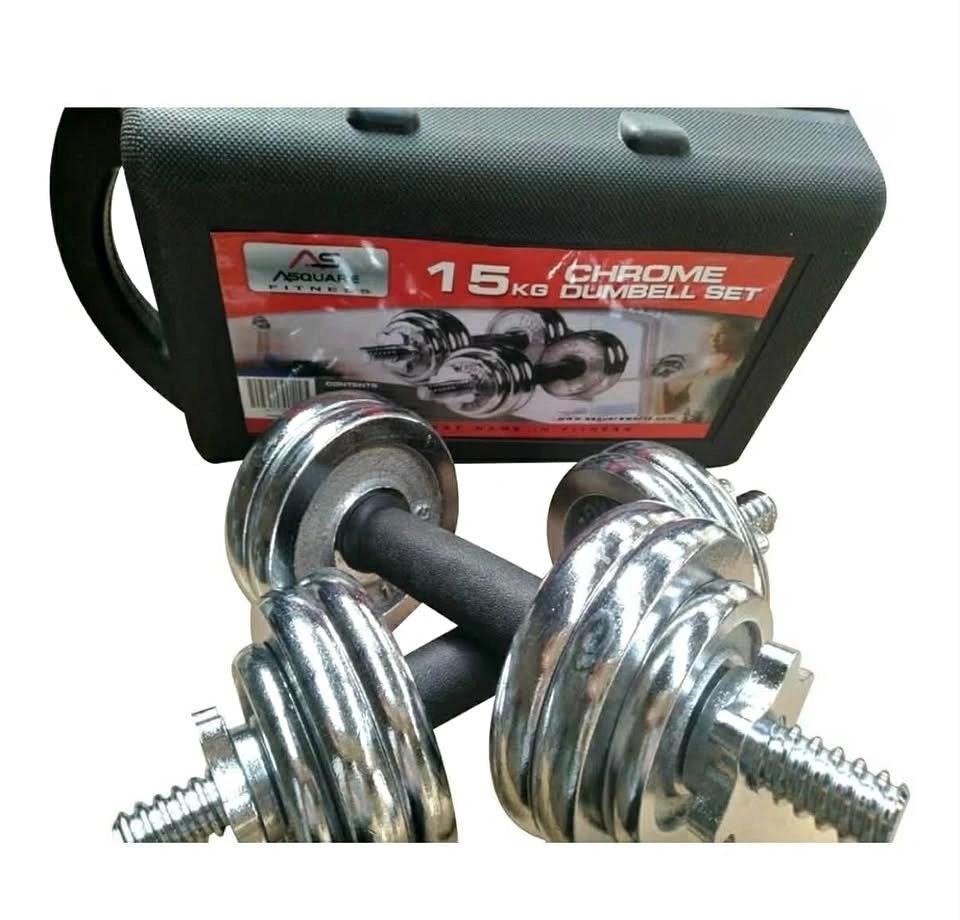 15Kg Adjustable Chrome Dumbbell Set