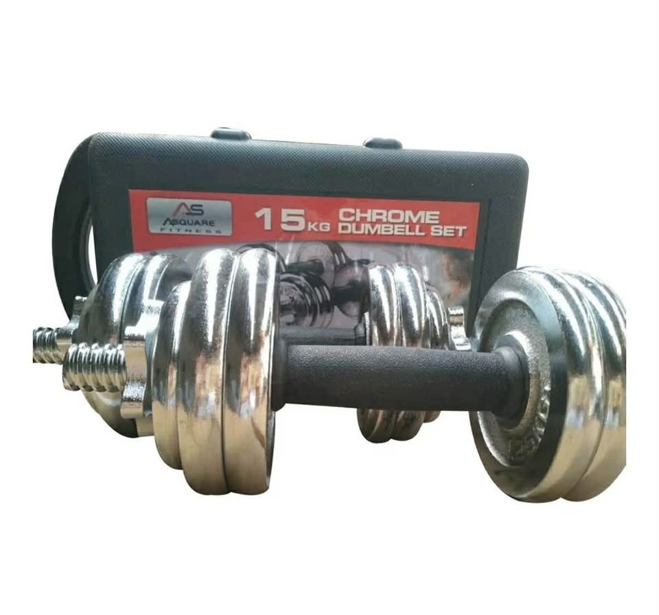 15Kg Adjustable Chrome Dumbbell Set - photo 3