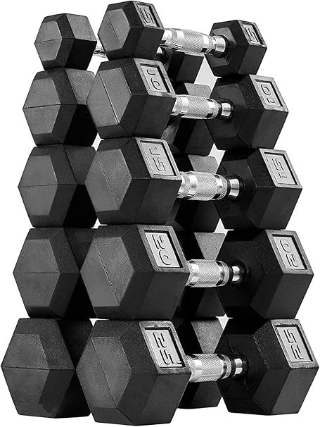 Hexagonal rubber dumbbells - photo 4