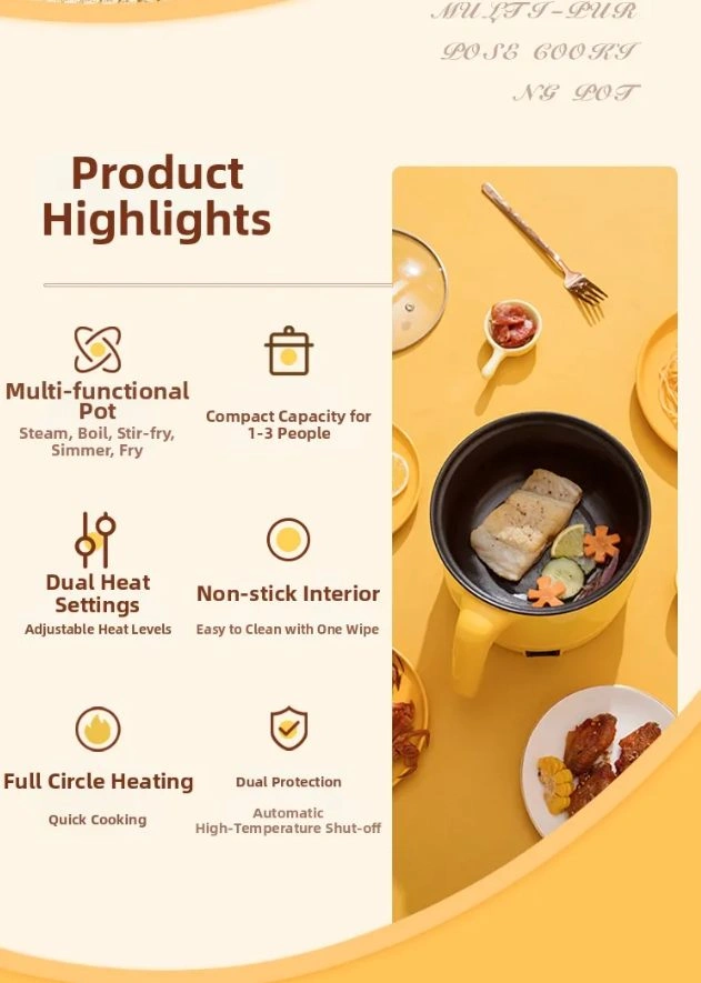 Multi-functional Non-stick Electric Cooking Pot - photo 3