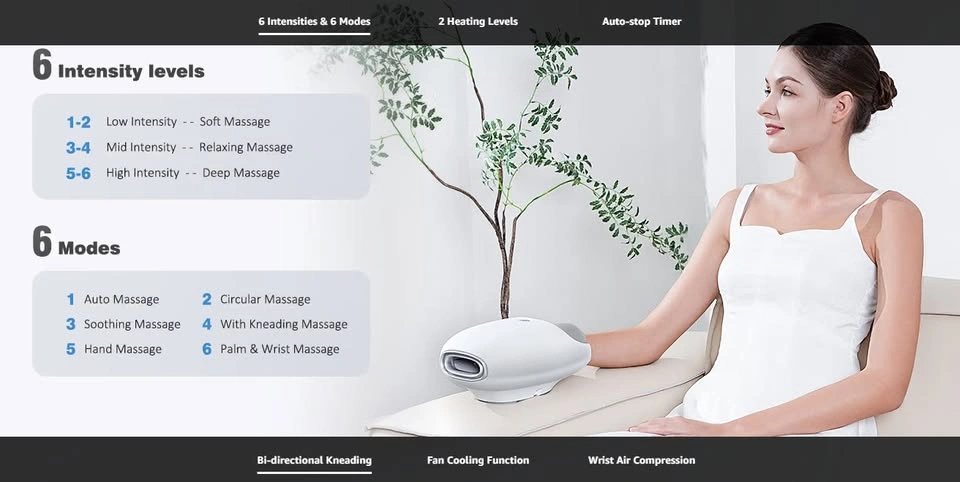 Touchscreen Cordless Hand Massager with Heat and Cooling - photo 3