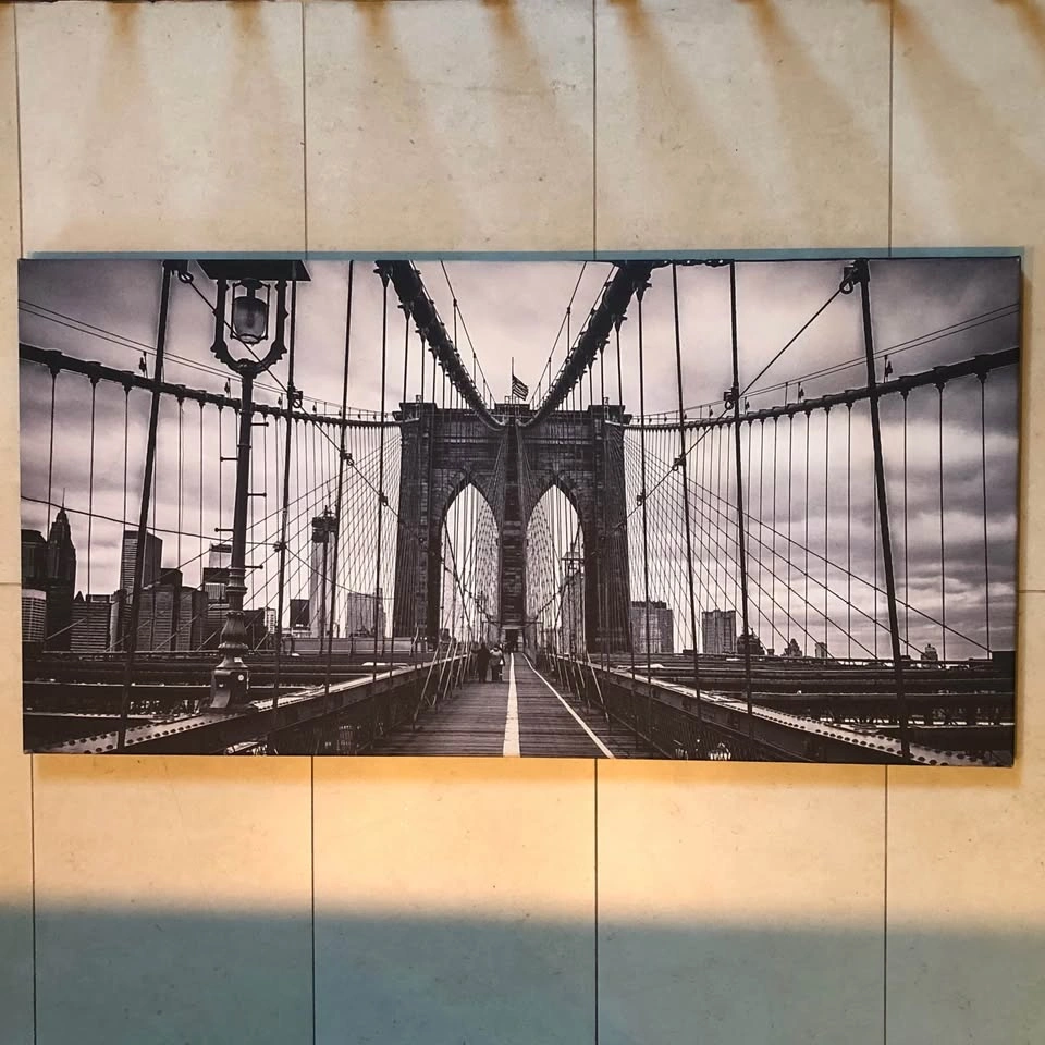 Brooklyn Bridge Black and White Canvas Prints 20” x 40” - photo 2