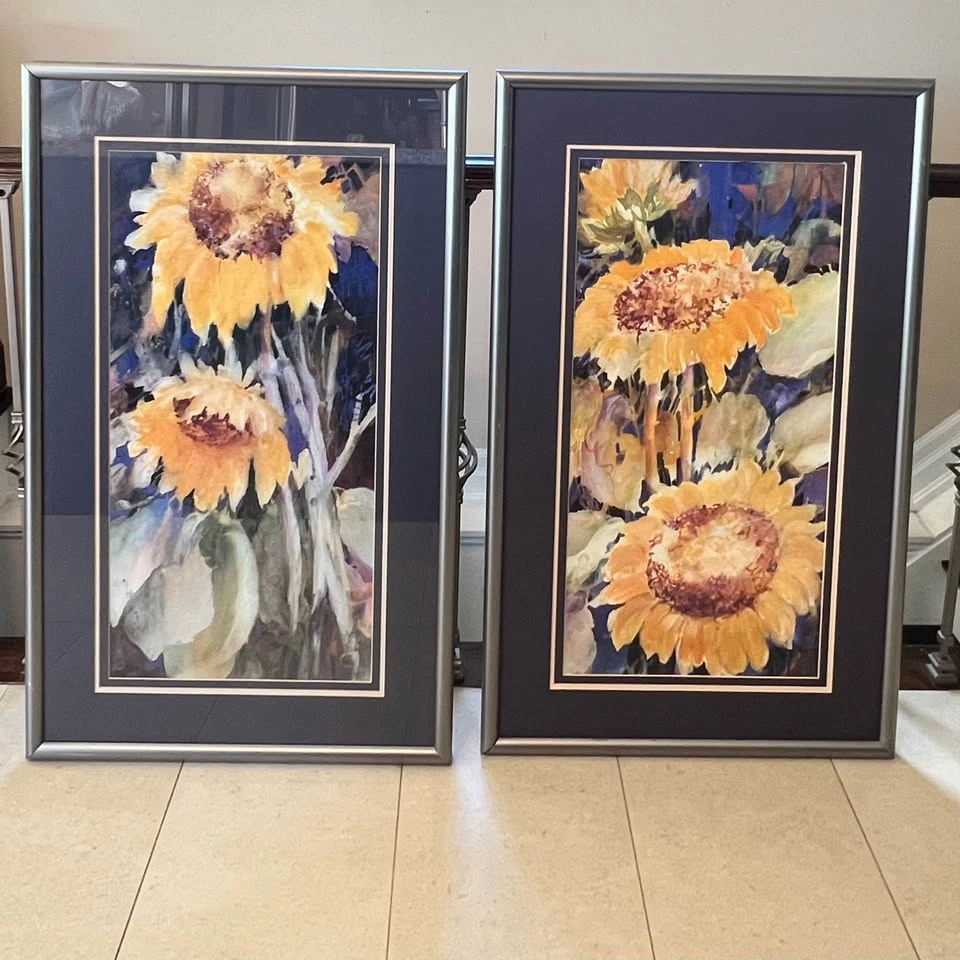 Sunflower Colorful watercolor Artwork Print by Cawthorn - photo 3