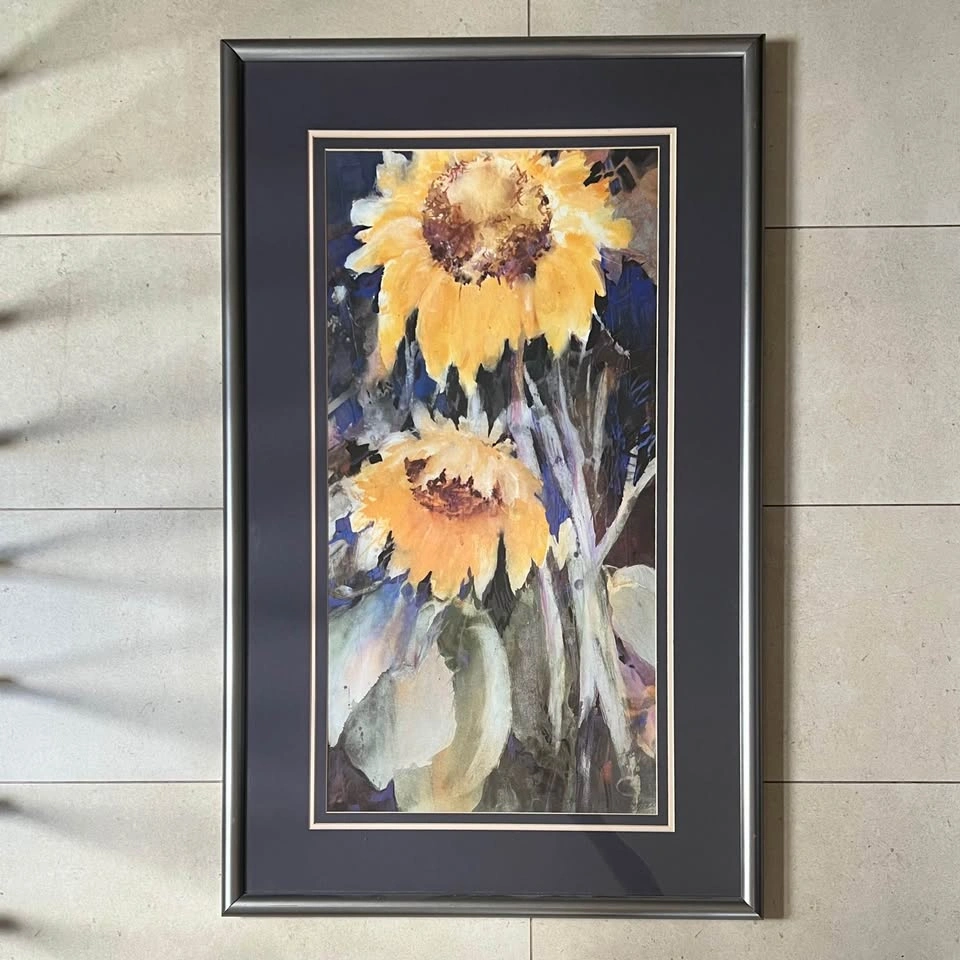 Sunflower Colorful watercolor Artwork Print by Cawthorn - photo 4